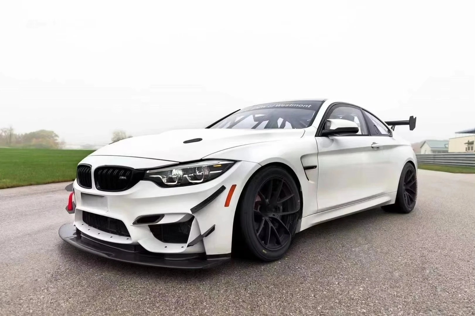 3D Style Carbon Fiber Body Kit Bumper Automotive Accessories Front Bumper for  M3/M4 F80/F82(Half Carbon Fiber)